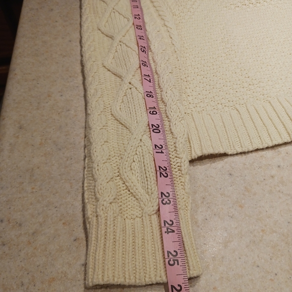 Lauren Ralph Lauren Textured Crew Neck Knit Sweater Cream Size L - Picture 8 of 12